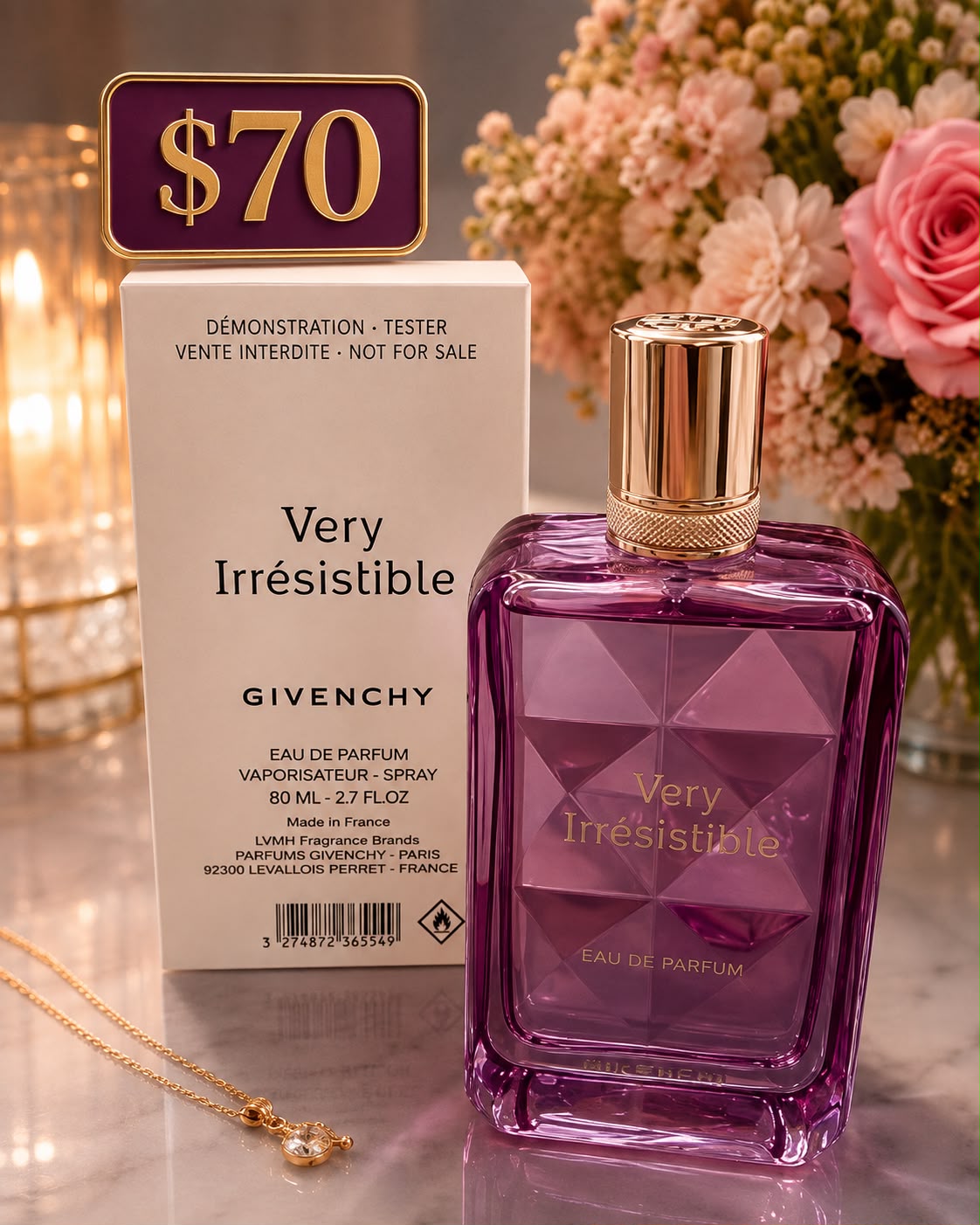 Givenchy Very Irrésistible Eau de Parfum – 80 ml (2.7 FL OZ) 💜🌹
